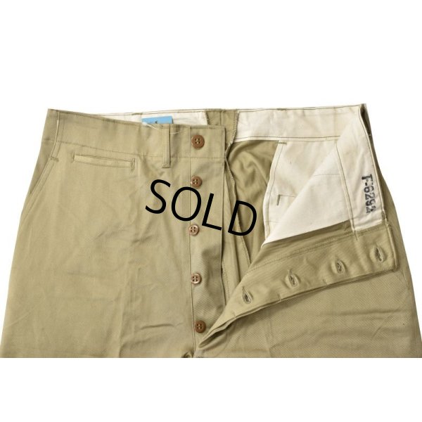画像1: 【50's】【デッドストック】【ビンテージ】U.S.ARMY【米軍実物】【45カーキ】【チノパンツ】【チノパン】【34×35】 