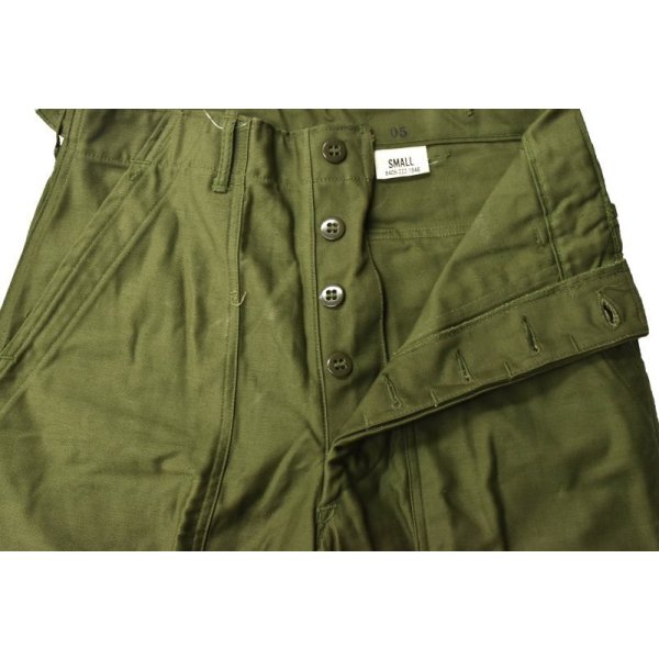 画像3: 【60's】【デッドストック】【米軍実物】【ビンテージ】OG107【平ボタン】【サイドアジャスター付き】【ベイカーパンツ】【ユーティリティパンツ】【サイズS】 