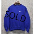 90's【ビンテージ】【USA製】【Champion】【チャンピオン】【青】【無地】【前Ｖスウェット】【青刺繍タグ】【サイズM】 