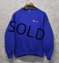 90's【ビンテージ】【USA製】【Champion】【チャンピオン】【青】【無地】【前Ｖスウェット】【青刺繍タグ】【サイズM】 