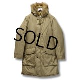 【80’s】ビンテージ【Robert Lewis】【ロバートルイス】【襟ボア付き中綿入りコート】【ファートリム付き】【ベージュ】【US40】 