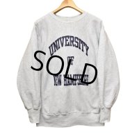 90’s【USA製】ビンテージ【チャンピオン】【リバースウィーブ】【グレー】university of new hampshire【カレッジスウェット】【サイズXL】 