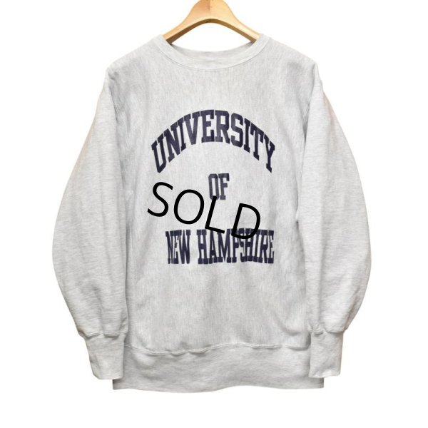 画像1: 90’s【USA製】ビンテージ【チャンピオン】【リバースウィーブ】【グレー】university of new hampshire【カレッジスウェット】【サイズXL】 