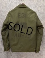 80's【ビンテージ】【米軍実物】U.S.NAVY【バックステンシル入り】【A-2】【デッキジャケット】【サイズＭ】 