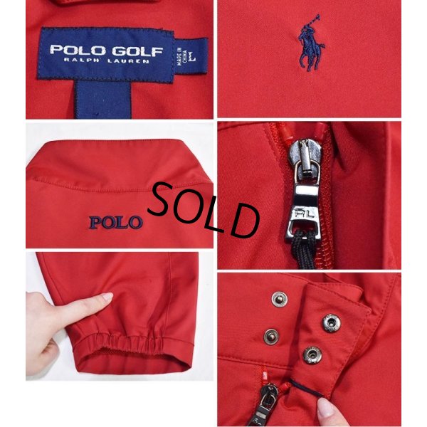 画像2: 【POLO GOLF】【ポロゴルフ】【ラルフローレン】【RALPH LAUREN】【赤】【ポリエステル】【ハーフジッププルオーバーシャツ】【サイズＬ】 