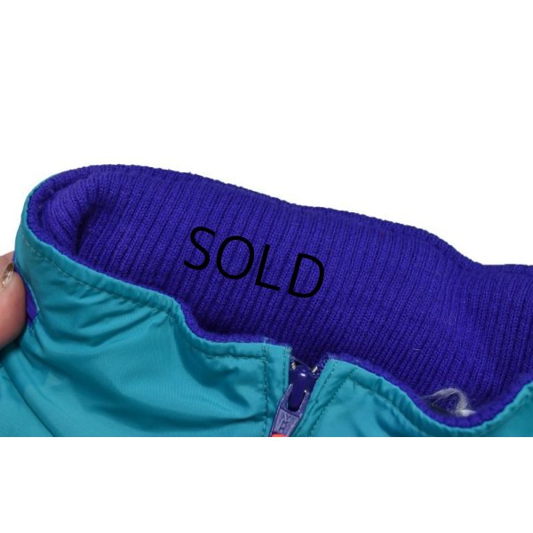 画像4: 【ビンテージ】【WOOLRICH】【ウールリッチ】【エメラルドグリーン×紫】【蛍光オレンジ】 【ナイロンジャケット】【サイズXL】