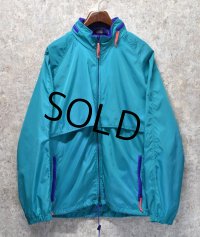 【ビンテージ】【WOOLRICH】【ウールリッチ】【エメラルドグリーン×紫】【蛍光オレンジ】 【ナイロンジャケット】【サイズXL】 