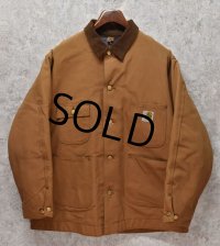 【程度良好】【８０年代】USA製【ビンテージ】【Carhartt】【カーハート】【ライトブラウン】【ブランケット裏地付き】【ダック地ジャケット】【サイズ ４８】 