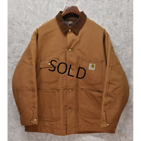 画像1: 【程度良好】【８０年代】USA製【ビンテージ】【Carhartt】【カーハート】【ライトブラウン】【ブランケット裏地付き】【ダック地ジャケット】【サイズ ４８】 