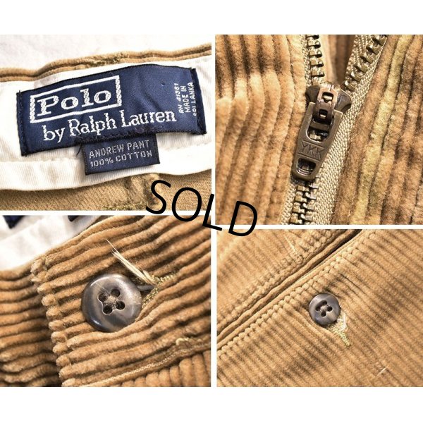 画像3: 【ラルフローレン】POLO RALPH LAUREN【ライトブラウン】【２タック】【コーデュロイパンツ】【35X30】 