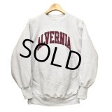 〜90’s【USA製】ビンテージ【チャンピオン】【Champion】【リバースウィーブ】【グレー】【胸ロゴ】【ALVERNIA】【スウェット】【サイズXL】 