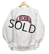 〜90’s【USA製】ビンテージ【チャンピオン】【Champion】【リバースウィーブ】【グレー】【胸ロゴ】【ALVERNIA】【スウェット】【サイズXL】 