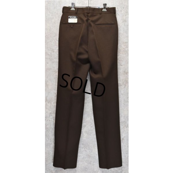 画像4: デッドストック【USA製】ビンテージ【ZACARI】【ブラウン】【スラックス】【30x36】