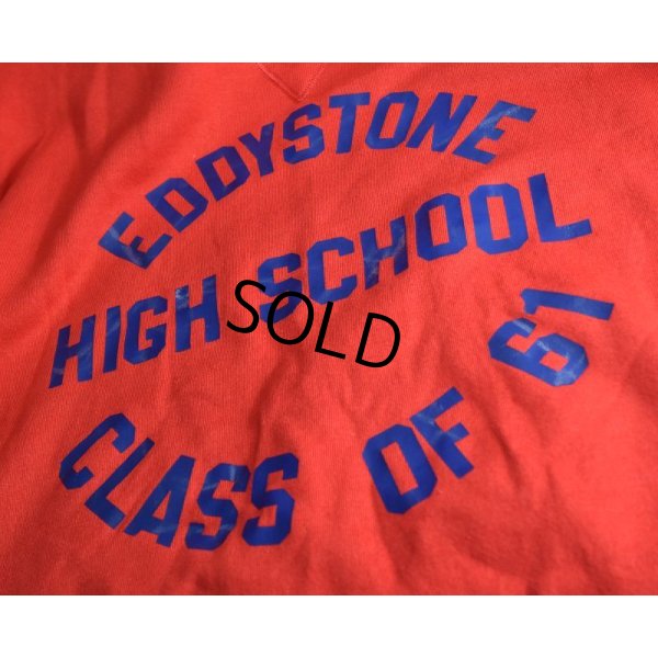 画像4: デッドストック【USA製】【ビンテージ】【ラッセル】eddystone high school【赤】【前Ｖ】スウェット【サイズＸＬ】 
