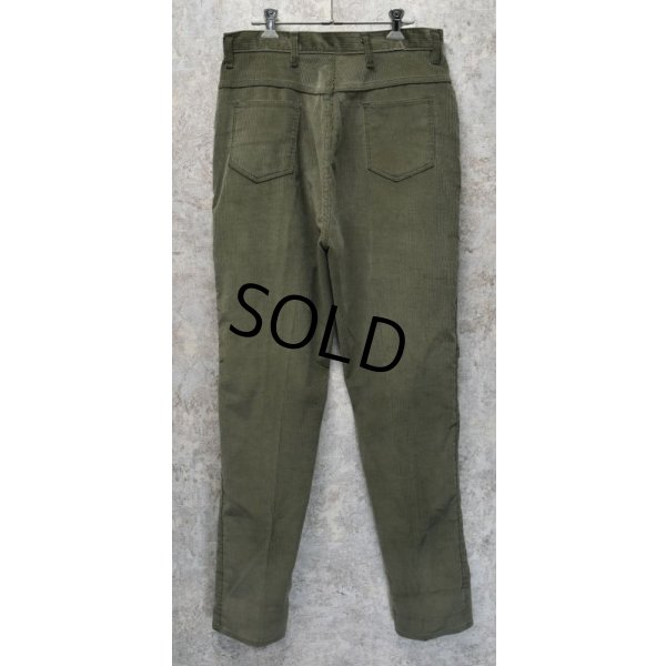 画像4: ~80's【ビンテージ】【SEARS】シアーズ【オリーブグリーン】タロン42ジップ【コーデュロイパンツ】W32程度