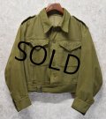 50's【ビンテージ】ブリティッシュアーミー【イギリス軍】グリーンデニム【チェンジボタン】【バトルドレスジャケット】【パドレスユニフォーム】【サイズ６】 