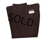 デッドストック【USA製】ビンテージ【ZACARI】【ブラウン】【スラックス】【30ｘ36】 