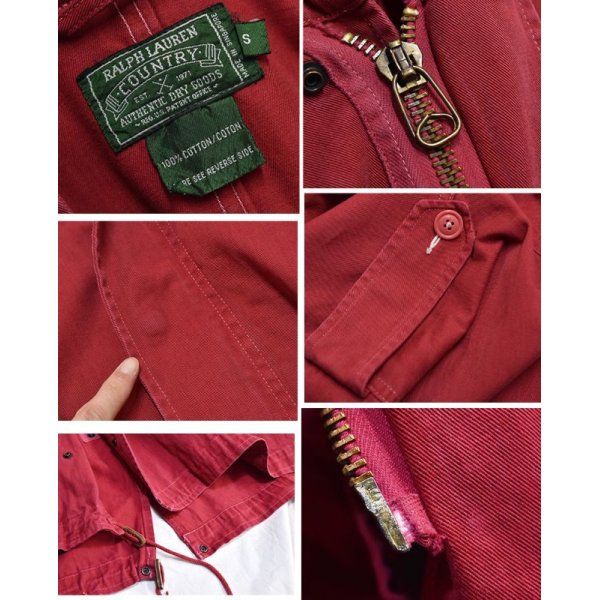 画像2: 【ビンテージ】【POLO COUNTRY】ポロカントリー【ラルフローレン】【赤】【M51タイプ】フィッシュテイルパーカー【モッズパーカー】レディース古着【レディースS】 