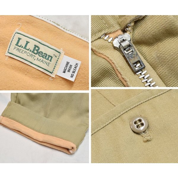 画像3: 【ビンテージ】【L.L.Bean】【エルエルビーン】【裏地付き】【チノパンツ】【ベージュ】【W35程度】
