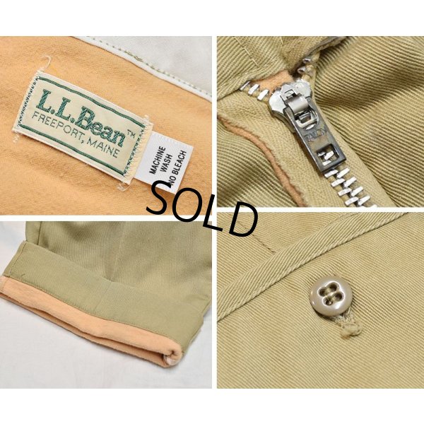 画像3: 【ビンテージ】【L.L.Bean】【エルエルビーン】【裏地付き】【チノパンツ】【ベージュ】【W35程度】 