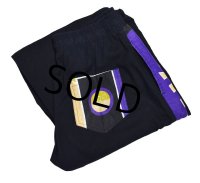 【ZBOP】【黒×紫×黄】【柄入り】ジョッパーズパンツ【コットンパンツ】サイズＬ 