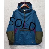 90's【USA製】ビンテージ【L.L.Bean】【ＬＬビーン】エメラルドグリーン×紫×カーキ【チロリアン】【アノラックパーカー】【レディースXL】 