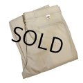 80's~【デッドストック】USA製【ビンテージ】ディッキーズ【Dickies】【ベージュ】【ポリコットン】【ワークパンツ】【36×30】 