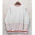 画像1: 90's~【ビンテージ】【Midwest Embroidery】【ミッドウエスト】【グレー×赤】【スウェット】【ボーダー】【サイズXL】<br> (1)