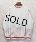 90's~【ビンテージ】【Midwest Embroidery】【ミッドウエスト】【グレー×赤】【スウェット】【ボーダー】【サイズXL】 
