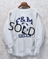 90’s~ビンテージ【チャンピオン】【Champion】【リバースウィーブ】【サッカーボール】【F＆M SOCCER】【スウェット】【サイズXL】 