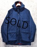 80's【USA製】【ビンテージ】【ＬＬビーン】【L.L.bean】【紺×赤チェック】【Baxter State Parka】バクスター ステート パーカー【マウンテンパーカー】【サイズＬ】 