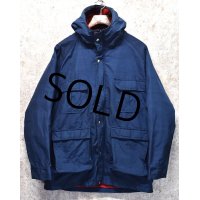 80's【USA製】【ビンテージ】【ＬＬビーン】【L.L.bean】【紺×赤チェック】【Baxter State Parka】バクスター ステート パーカー【マウンテンパーカー】【サイズＬ】 