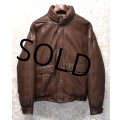 【ビンテージ】【Eddie Bauer】【エディーバウアー】【ブラウン】【オールレザーダウンジャケット】【サイズＳ】 