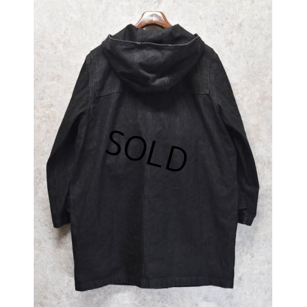 画像4: 90's【ビンテージ】【DENIM & CO.】【デニム&コー】【黒】【トグル付きデニムコート】【デニムダッフルコート】【ライナー付き】【1X】 