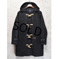 90's【ビンテージ】【DENIM & CO.】【デニム&コー】【黒】【トグル付きデニムコート】【デニムダッフルコート】【ライナー付き】【1X】 