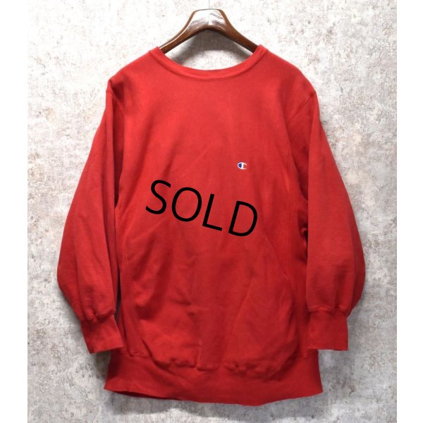 画像1: 80’s【USA製】ビンテージ【Champion】【チャンピオン】【リバースウィーブ】【赤】【ロゴスウェット】【サイズXXL】 