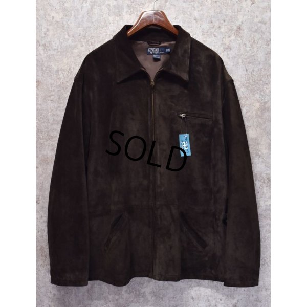 画像1: 【ラルフローレン】【POLO RALPH LAUREN】【こげ茶】【ブルゾン】【スエード】【スポーツジャケット】【サイズXXL】 
