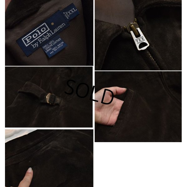 画像2: 【ラルフローレン】【POLO RALPH LAUREN】【こげ茶】【ブルゾン】【スエード】【スポーツジャケット】【サイズXXL】 