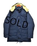 【ビンテージ】【Eddie Bauer】【エディーバウアー】【黒タグ】【紺ｘベージュ】フード付き【ダウンジャケット】 