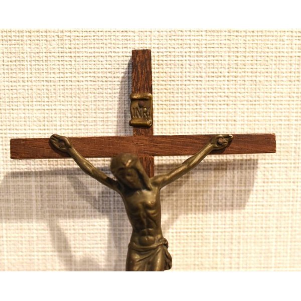 画像3: 【アンティーク】【ビンテージ】小型木製【キリスト】【十字架】【飾り】 