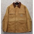 画像1: ビンテージ【carhartt】【カーハート】【ブラウン】トラディショナルコート【キルティング裏地付き】【ダック地】【ワークジャケット】【サイズＬ】<br> (1)