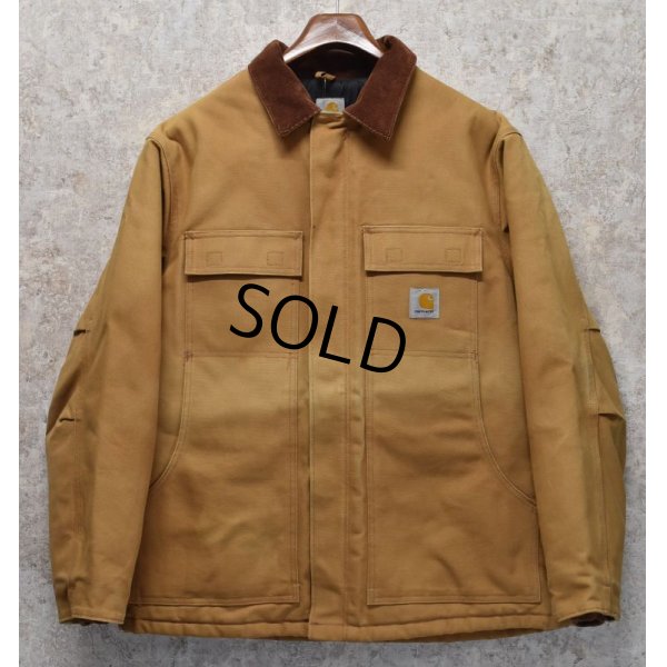 画像1: ビンテージ【carhartt】【カーハート】【ブラウン】トラディショナルコート【キルティング裏地付き】【ダック地】【ワークジャケット】【サイズＬ】 