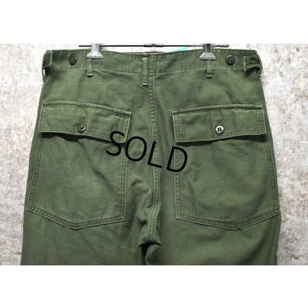 画像5: 【60's】【米軍実物】【ビンテージ】OG107【平ボタン】【サイドアジャスター付き】【ベイカーパンツ】【ユーティリティパンツ】【サイズW33程度】