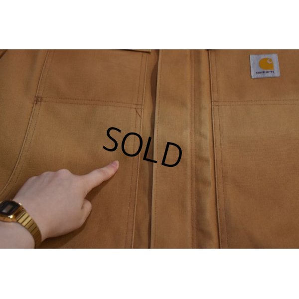 画像4: ビンテージ【carhartt】【カーハート】【ブラウン】トラディショナルコート【キルティング裏地付き】【ダック地】【ワークジャケット】【サイズＬ】 
