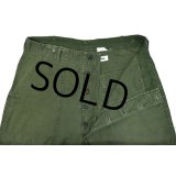 【60's】【米軍実物】【ビンテージ】OG107【平ボタン】【サイドアジャスター付き】【ベイカーパンツ】【ユーティリティパンツ】【サイズW33程度】 