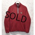 程度良好!!【ＬＬビーン】【L.L.bean】【ボルドー×グレー】【フリース】【スナップＴ】サイズＬ 