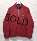 程度良好!!【ＬＬビーン】【L.L.bean】【ボルドー×グレー】【フリース】【スナップＴ】サイズＬ 