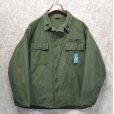 画像1: 【60's】【米軍実物】【ビンテージ】【OG107】平ボタン【ユーティリティシャツ】【サイズＬ】<br> (1)