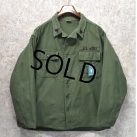 【60's】【米軍実物】【ビンテージ】【OG107】平ボタン【ユーティリティシャツ】【サイズＬ】 