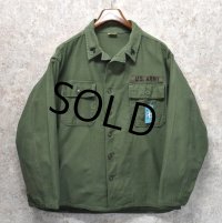 【60's】【米軍実物】【ビンテージ】【OG107】平ボタン【ユーティリティシャツ】【サイズＬ】 